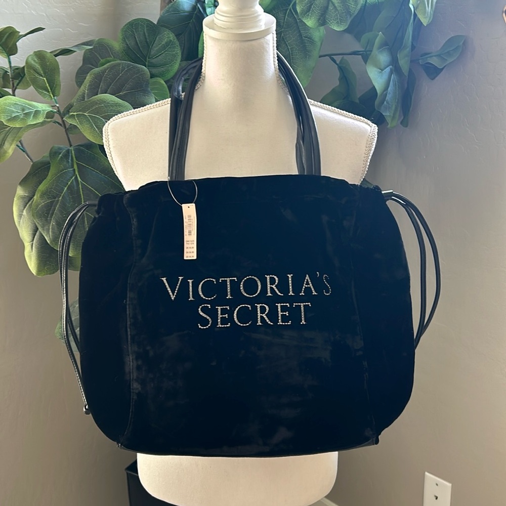 Victoria Secret Black Velvet Purse or Bag